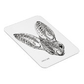 Schwarz-Weiß-Pen-Gelb-Flügel-Portrait Magnet (Rechte Seite)