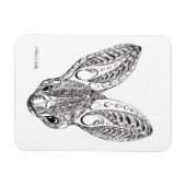 Schwarz-Weiß-Pen-Gelb-Flügel-Portrait Magnet (Horizontal)