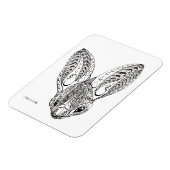 Schwarz-Weiß-Pen-Gelb-Flügel-Portrait Magnet (Linke Seite)