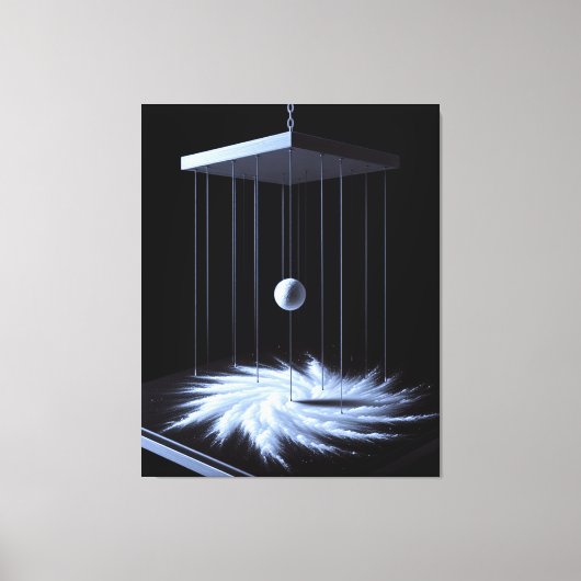 Schwarz-Weiß-Pendel-Stretchkanvas drucken Leinwanddruck (Vorderseite)