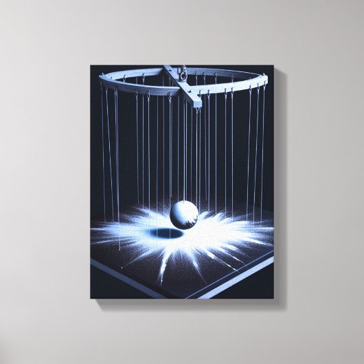 Schwarz-Weiß-Pendel-Stretchkanvas drucken Leinwanddruck (Vorderseite)