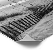 Schwarz-Weiß-Pensacola-Strand Poster (Ecke)