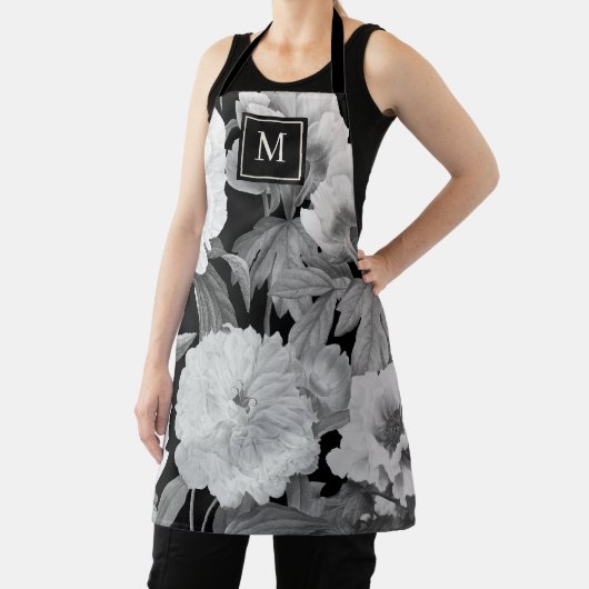 Schwarz-Weiß-Peongram Schürze (InSitu)