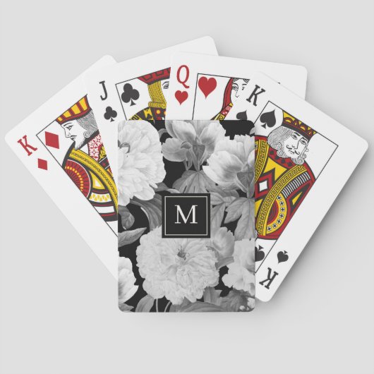 Schwarz-Weiß-Peongram Spielkarten (Rückseite)