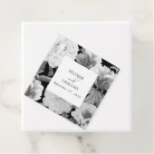 Schwarz-Weiß-Peonies-Hochzeit Geschenkanhänger (Beispiel)