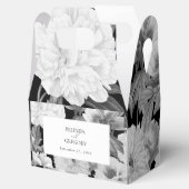 Schwarz-Weiß-Peonies-Hochzeit Geschenkschachtel (Geöffnet)