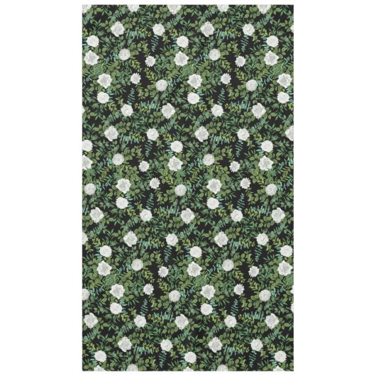 Schwarz-Weiß-Peony-Rose Tischdecke (Vorderseite)