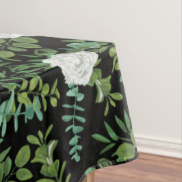 Schwarz-Weiß-Peony-Rose Tischdecke