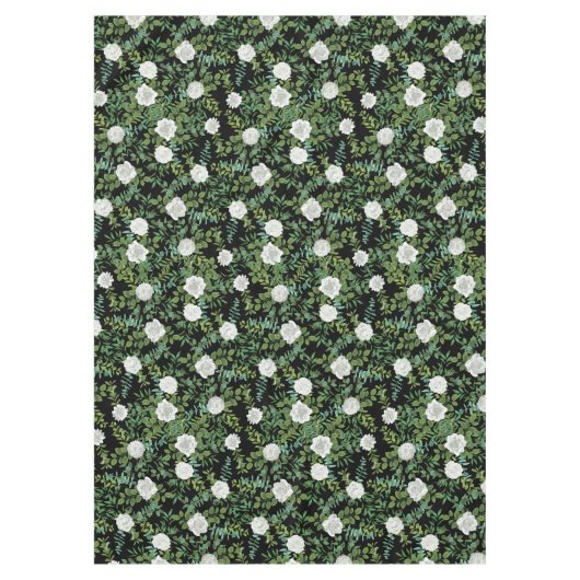 Schwarz-Weiß-Peony-Rose Tischdecke (Vorderseite)