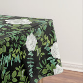 Schwarz-Weiß-Peony-Rose Tischdecke (Beispiel)