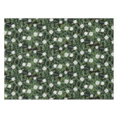 Schwarz-Weiß-Peony-Rose Tischdecke (Vorderseite (Horizontal))