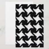 Schwarz-Weiß-Pepita Briefpapier (Vorne/Hinten)