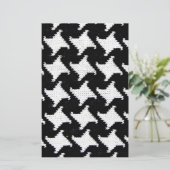 Schwarz-Weiß-Pepita Briefpapier (Stehend Vorderseite)