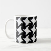 Schwarz-Weiß-Pepita Kaffeetasse (Links)