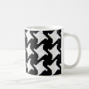Schwarz-Weiß-Pepita Kaffeetasse