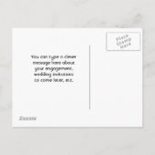 Schwarz-Weiß-Perlen Ankündigungspostkarte (Rückseite)