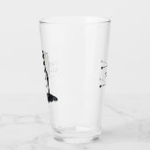 Schwarz-Weiß-Perlen-Champagnerglas-Hochzeit Glas (Links)