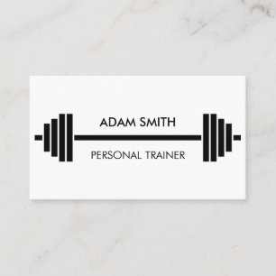 Schwarz-weiß Personal Fitness Trainer Visitenkarte