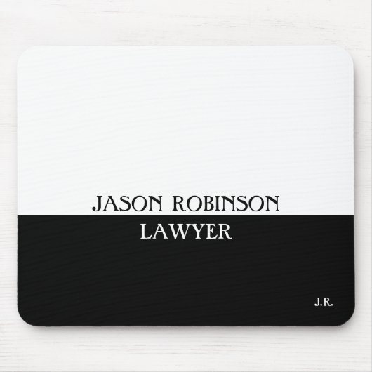 Schwarz-Weiß personalisieren Mousepad (Vorne)