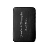 Schwarz-Weiß-Personalisiert Elegante Push Badematte (Vorderseite Vertikal)