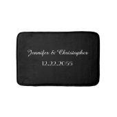 Schwarz-Weiß-Personalisiert Elegante Push Badematte (Vorderseite)