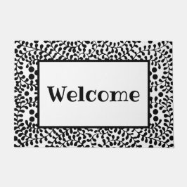 Schwarz-Weiß-Personalisiert Fußmatte