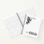 Schwarz-Weiß-Personalisiert Moderne Minimalistisch Notizblock (Innenseite)