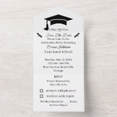 Schwarz-Weiß-Personalisiert Save the Date All In One Einladung (Innen Boden)