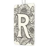 Schwarz-Weiß-Personalisierte Tinte Tattoo-Blume Autolufterfrischer (Links)