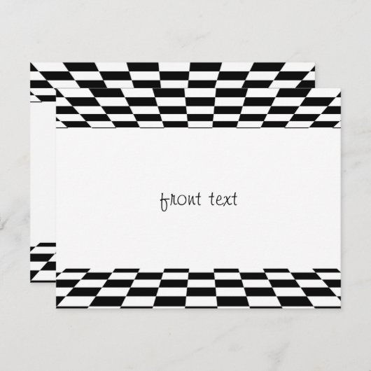 Schwarz-Weiß-Perspektive Einladung (Vorne/Hinten)