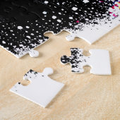 Schwarz-Weiß-Pfad und Abstrakter Waldweg Puzzle (Seite)