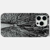 Schwarz-Weiß-Pfau Case-Mate iPhone Hülle (Rückseite (Horizontal))