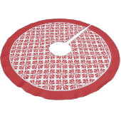 Schwarz-Weiß-Pfefferminzmuster Polyester Weihnachtsbaumdecke (Schrägansicht)