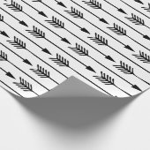 Schwarz-Weiß-Pfeile Geschenkpapier (Ecke)