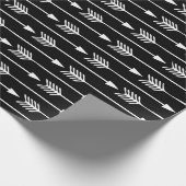 Schwarz-Weiß-Pfeile Geschenkpapier (Ecke)