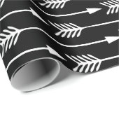 Schwarz-Weiß-Pfeile Geschenkpapier (Rolleneckpunkt)