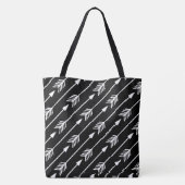 Schwarz-Weiß-Pfeile Tasche (Rückseite)