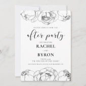 Schwarz-Weiß-Pfennig Hochzeit nach dem Party Einladung (Vorderseite)