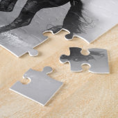 Schwarz Weiß Pferd Puzzle (Seite)