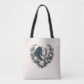 Schwarz-Weiß-Pferde in der Liebe Tasche (Vorderseite)