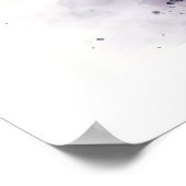 Schwarz-Weiß-Pferde in Wasserfarbe Poster (Ecke)