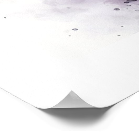 Schwarz-Weiß-Pferde in Wasserfarbe Poster (Ecke)