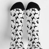 Schwarz-Weiß-Pferdemuster Socken (Oben)