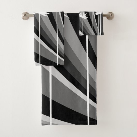 Schwarz-Weiß-Pflanze Badhandtuch Set (Insitu)