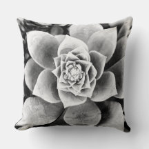 Schwarz-Weiß-Pflanze Kissen Kissen