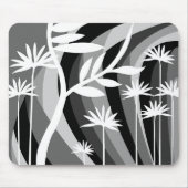Schwarz-Weiß-Pflanze Mousepad (Vorne)
