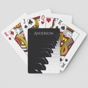 Schwarz-Weiß-Piano-Musik Spielkarten
