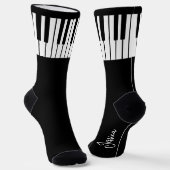 Schwarz-Weiß-Piano-Tastatur hinzufügen Socken (Gewinkelt)