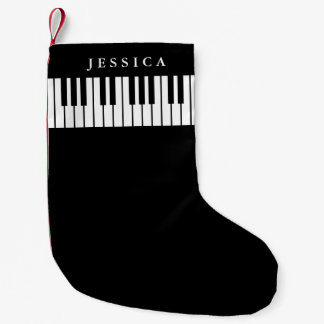 Schwarz-Weiß-Piano-Tastatur Kleiner Weihnachtsstrumpf