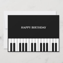 Schwarz-Weiß-Piano-Tüten GLÜCKLICH GEBURTSTAG